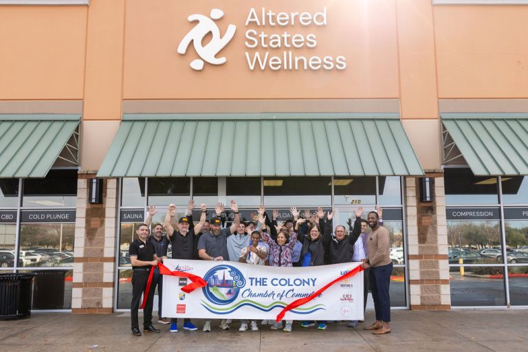 Ribbon cutting celebration for Altered States Wellness with The Colony Chamber of Commerce in The Colony, Texas